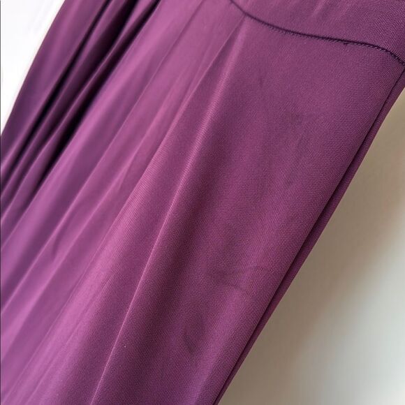Tory Burch Pleated Plum Dress with Embellished Beaded Neckline Size Large - Picture 8 of 8